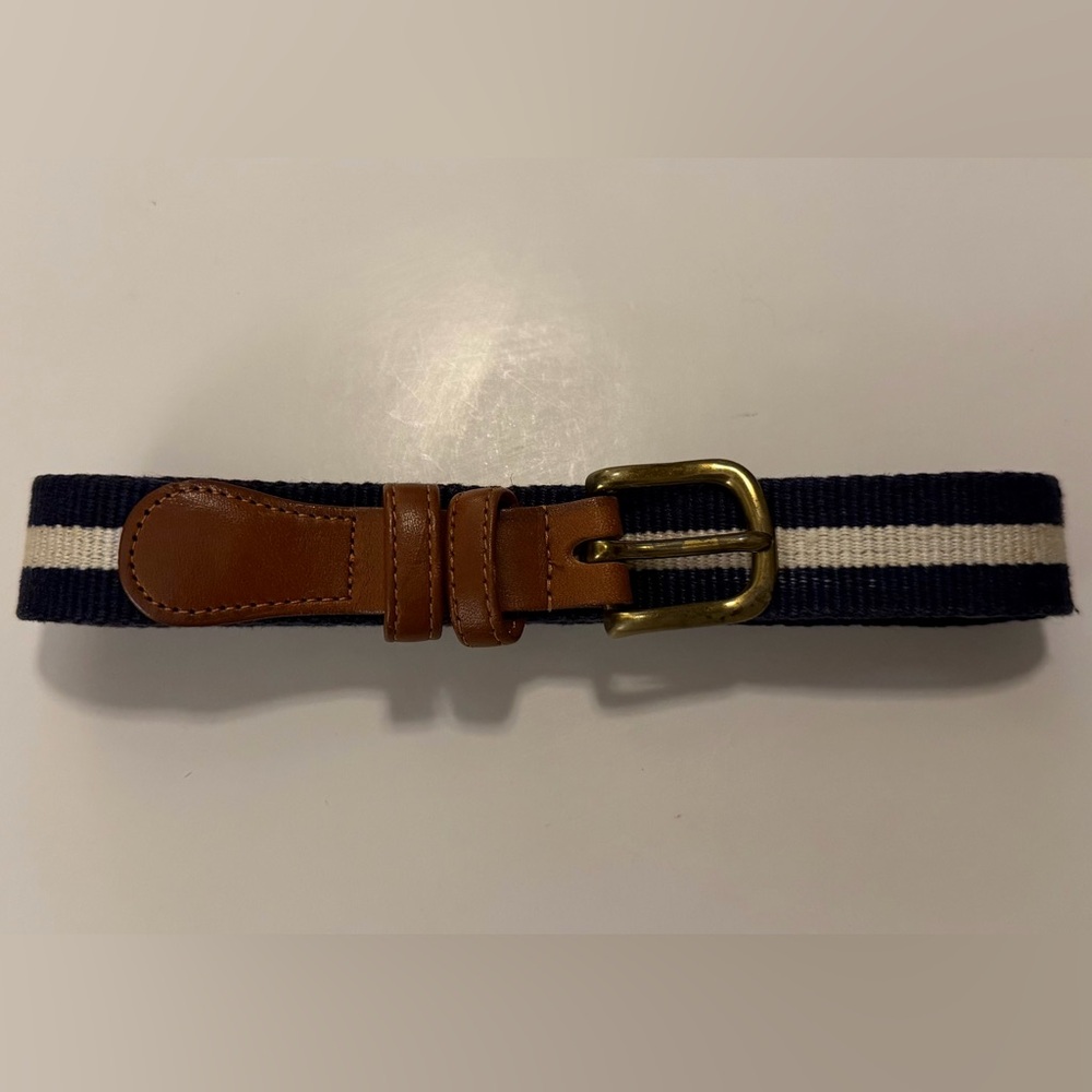 Vintage Coach Navy Stripe Belt